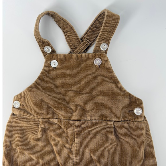Vtg Toddletime JCPenney Baby Corduroy Overalls Brown Size 1/2 13.5-18 lbs 6-9 Mo - Picture 2 of 6
